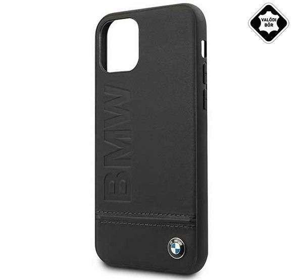 BMW SIGNATURE IMPRINT LOGO műanyag telefonvédő (valódi bőrbevonat) FEKETE -
APPLE iPhone 11 Pro - BMHCN58LLSB - GYÁRI
