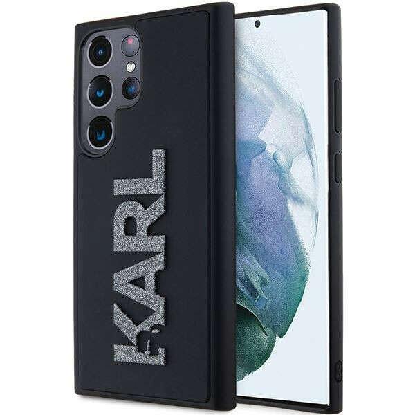 Karl Lagerfeld KLHCS23L3DMBKCK Samsung Galaxy S23 Ultra fekete keménytok 3D
gumi csillogó logóval