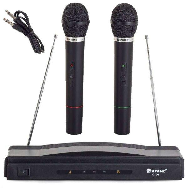 Karaoke készlet 2x vezeték nélküli mikrofon + állomás