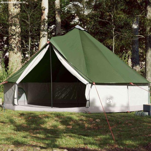 vidaXL 8 személyes zöld vízálló tipi családi sátor
