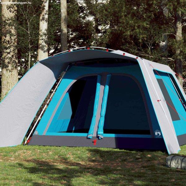 vidaXL 9 személyes kék felugró családi sátor tornáccal