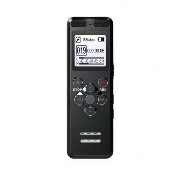 Diktafon, Konpaxe®, 16GB MicroSD kártya, MP3 és USB funkció, beépített
akkumulátor, mini diktafon, fekete színű