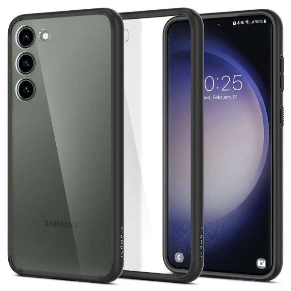 Samsung Galaxy S23 Plus SM-S916, Műanyag hátlap védőtok + szilikon keret,
Spigen Ultra Hybrid, átlátszó/fekete (8809896740708)