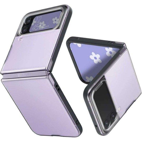 Samsung Galaxy Z Flip4 SM-F721B, Szilikon védőkeret + műanyag hátlap,
közepesen ütésálló, Spigen Ciel Cyril Color Brick, áttetsző/fekete
(8809811865721)