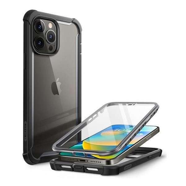 Apple iPhone 14 Pro, Műanyag hátlap védőtok (elő- és hátlapi) + Tempered
Glass (edzett üveg), közepesen ütésálló, SupCase IBLSN Clear,
átlátszó/fekete (843439119239)