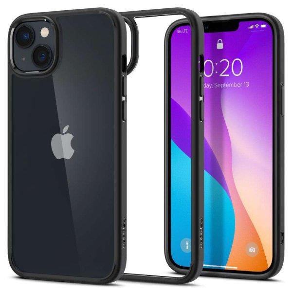 Apple iPhone 14 Plus, Műanyag hátlap védőtok + szilikon keret, Spigen Ultra
Hybrid, átlátszó/fekete (8809811864083)