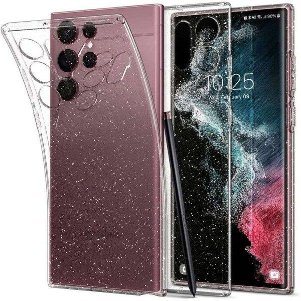 Samsung Galaxy S22 Ultra 5G SM-S908, Szilikon tok, Spigen Liquid Crystal
Glitter, átlátszó (8809811855487)