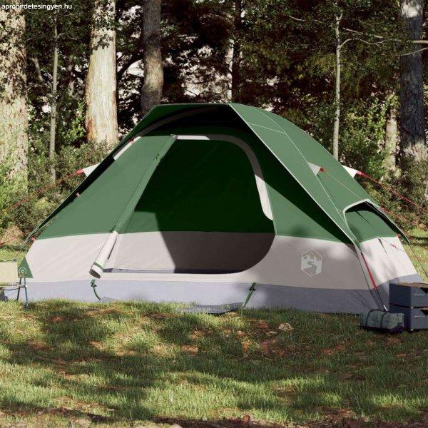 vidaXL 6 személyes zöld vízálló kupolás családi sátor