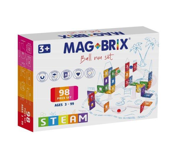 Set mágneses Magblox - 98 piese, áramkör cu epe - Magbrix Marble Run