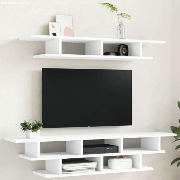 vidaXL fehér szerelt fa falra szerelhető TV-bútorok