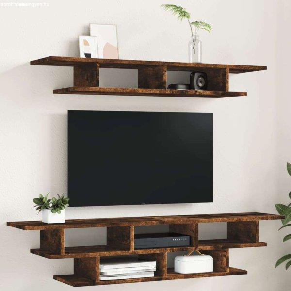 vidaXL barna tölgyszínű szerelt fa TV-bútor