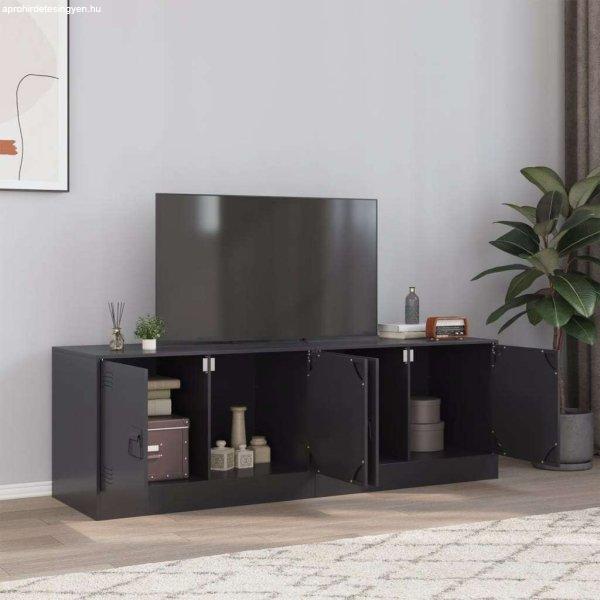 vidaXL 2 db fekete acél TV-szekrény 67 x 39 x 44 cm