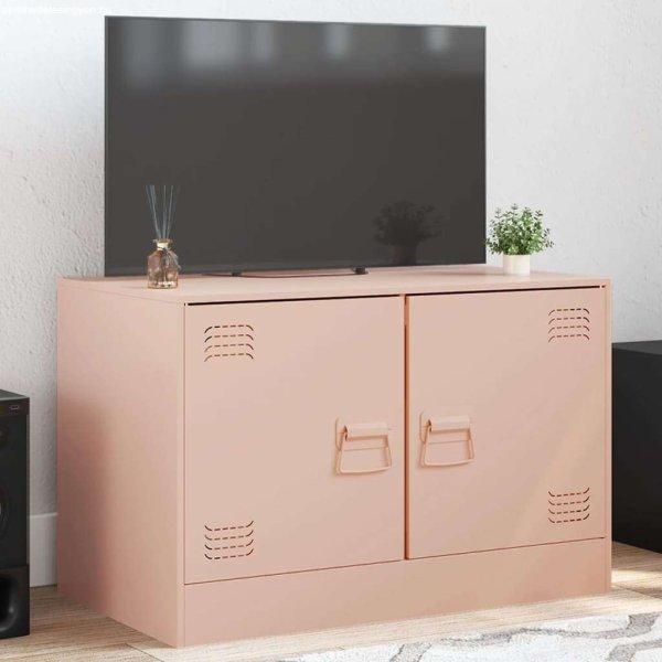 vidaXL rózsaszín acél TV-szekrény 67 x 39 x 44 cm