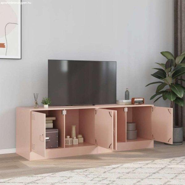 vidaXL 2 db rózsaszín acél TV-szekrény 67 x 39 x 44 cm