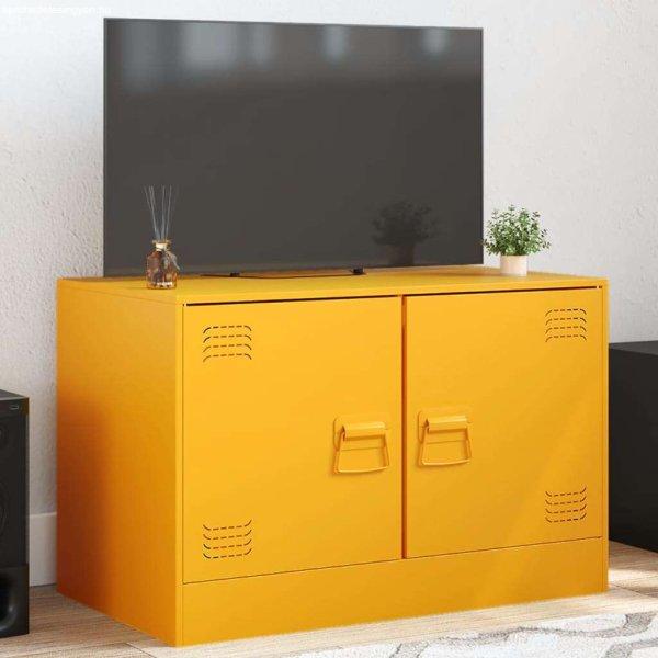 vidaXL mustársárga acél TV-szekrény 67 x 39 x 44 cm