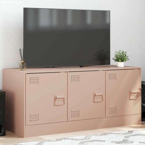vidaXL rózsaszín acél TV-szekrény 99 x 39 x 44 cm
