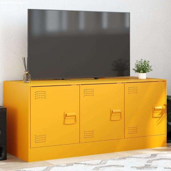 vidaXL mustársárga acél TV-szekrény 99 x 39 x 44 cm