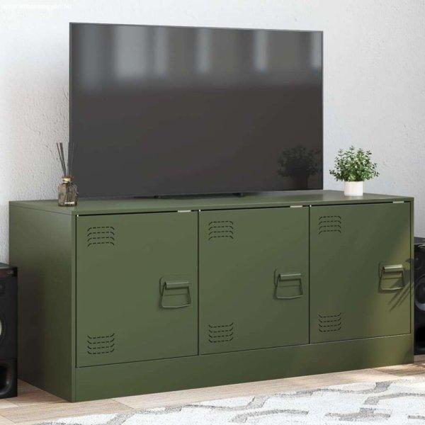 vidaXL olívazöld acél TV-szekrény 99 x 39 x 44 cm