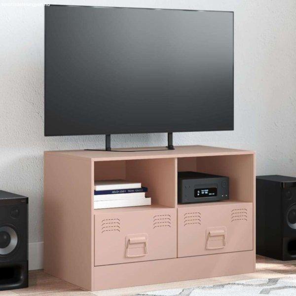 vidaXL rózsaszín acél TV-szekrény 67 x 39 x 44 cm