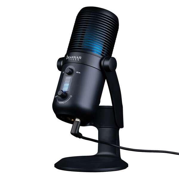 Konix - drakkar pc fury pro asztali streaming mikrofon usb-s tripod
állványnal, fekete KX-DK-MIC-FURY-PC