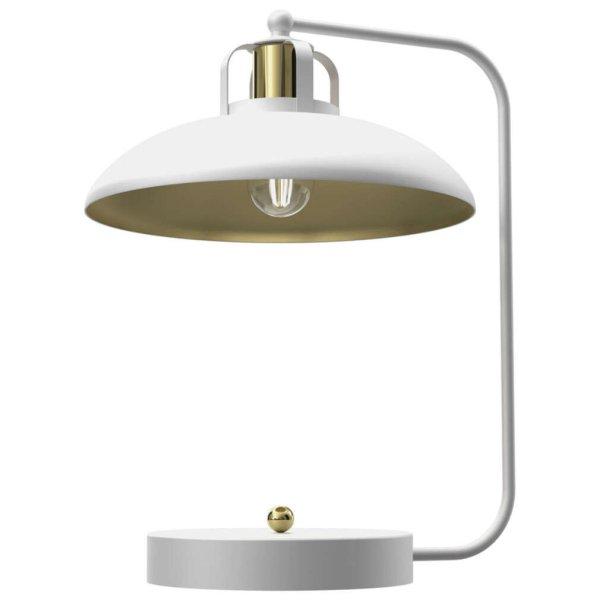 Design asztali lámpa, fehér-arany színben (Felix)
