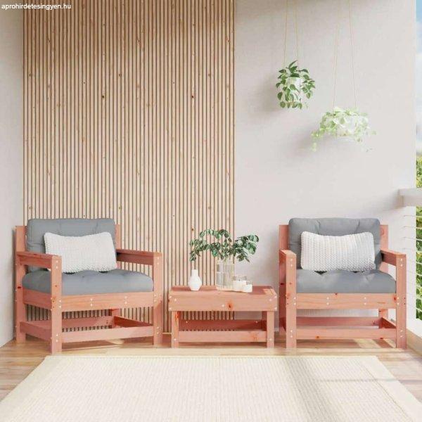 vidaXL 2 db tömör douglas fenyő kerti szék párnákkal