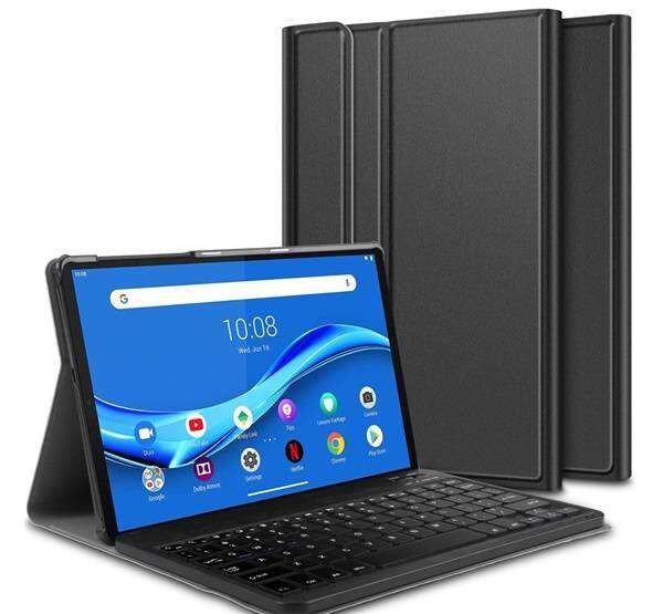 Lenovo Tab M10 Plus (TB-X606F/X606X), Smart Tab M10 FHD Plus, Tablet tok,
Notesz, Flip, Angol billentyűzet, Fekete