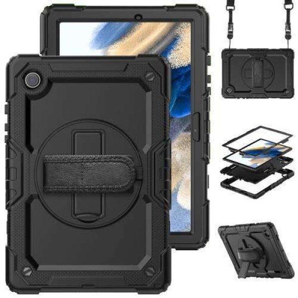 SAMSUNG Galaxy Tab A8 10.5 (2021) (SM-X200/SM-X205), Műanyag védőtok,
360°-os védelem, Fekete