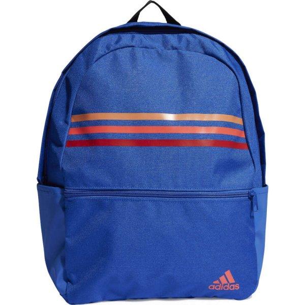 Adidas Classic vízszintes 3 csíkos hátizsák, kék, 44x36x15 cm