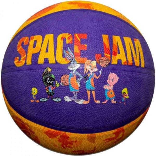 Spalding Space Jam Tune Squad kosárlabda, lila/narancs, 7