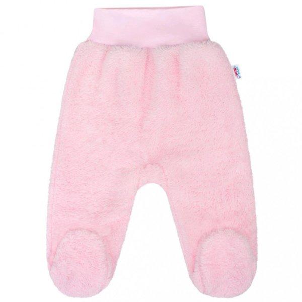 Baba plüss lábfejes nadrág New Baby Nice Bear rózsaszín - 62 (3-6 h)