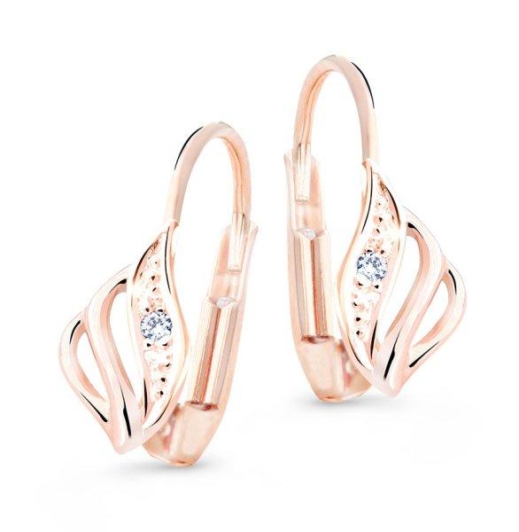 Cutie Jewellery Luxus rózsaszín arany fülbevaló
csillogó cirkónium kövekkel Z8024-55-10-X-L4