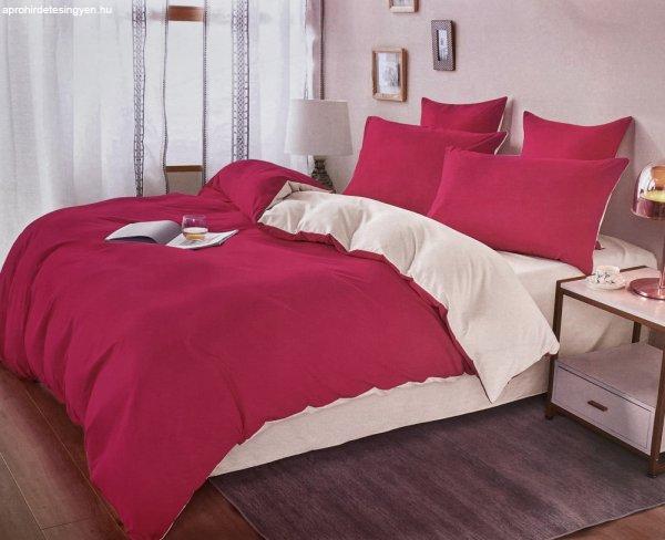 Kétoldalas 7 részes pamut ágynemű - rózsaszín
