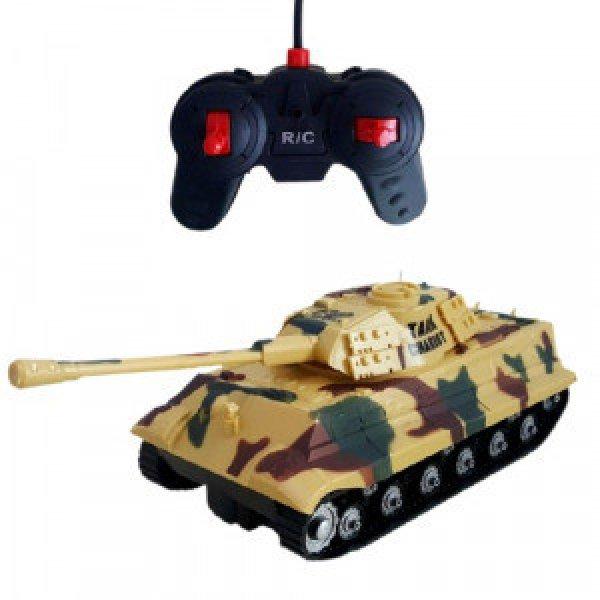 Távirányítós harckocsi, hang + fény effektekkel - RC Tank - khaki