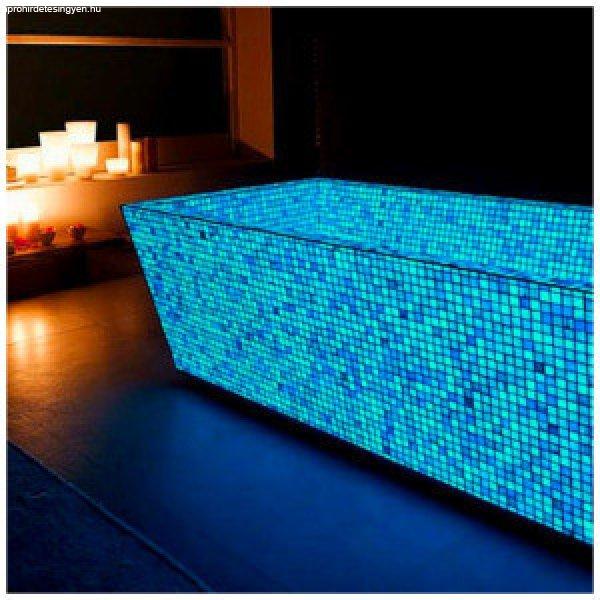 Foszforeszkáló fényes Mozaik aqua 30x30cm