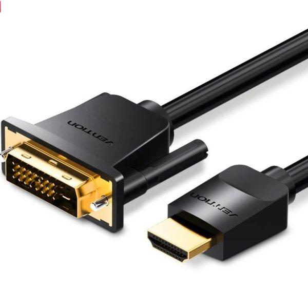 Vention HDMI -> DVI, (fekete), 2m, kábel