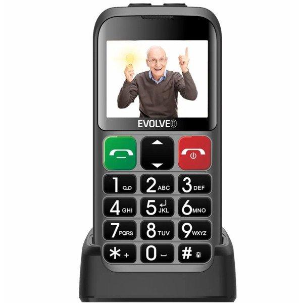 Evolveo EasyPhone ET, mobiltelefon időseknek töltőállvánnyal, ezüst