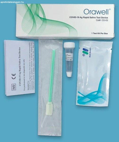 Well Biotech Orawell Covid-19 Antigén Pálcikás Nyálpálcikás Teszt 1 db-os
dobozban Csak Viszonteladóknak