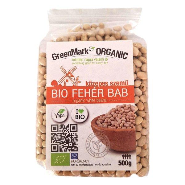 Greenmark bio fehér bab közepes szemű 500 g