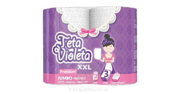 Violeta háztartási törlő prémium Jumbo XXL 2 tek.3 réteg 100% cell.