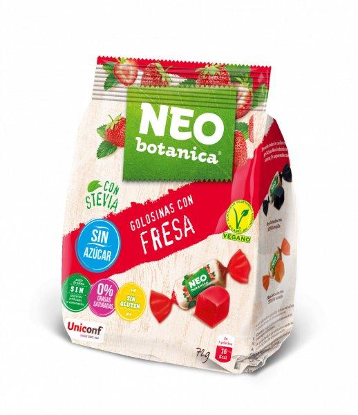 Neo Botanica stevia zselécukorka cukormentes, gluténmentes eper ízű 72 g