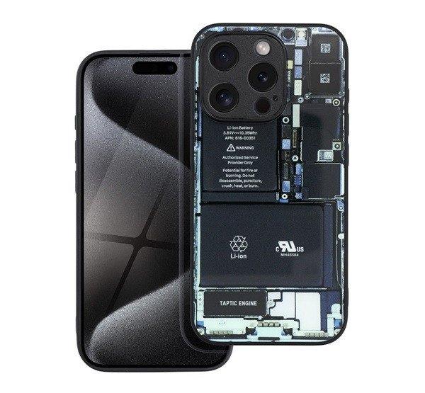 Tech iPhone 15 szilikon hátlap tok, fekete