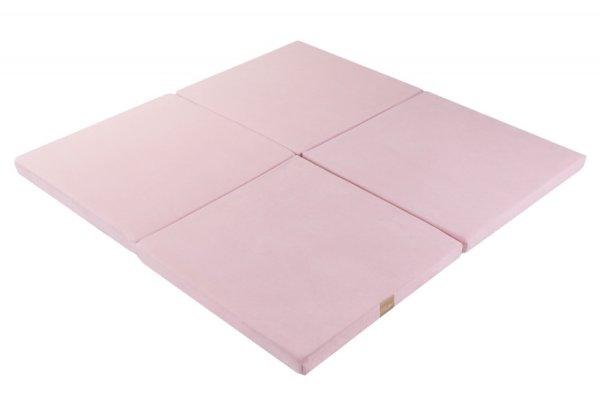 Prémium négyzet alakú játszószőnyeg - világos rózsaszín