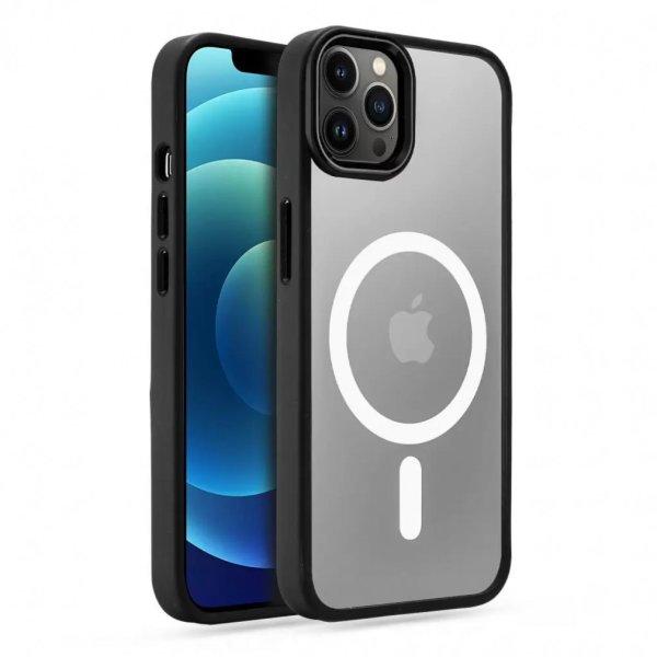 Tech-Protect MAGMAT Magsafe tok átlátszó / fekete Apple iPhone 12 / 12 Pro
készülékhez