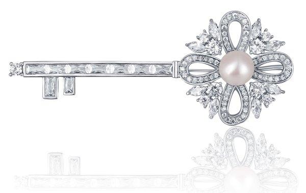 JwL Luxury Pearls Kulcs alakú bross 2 az 1 -ben JL0663