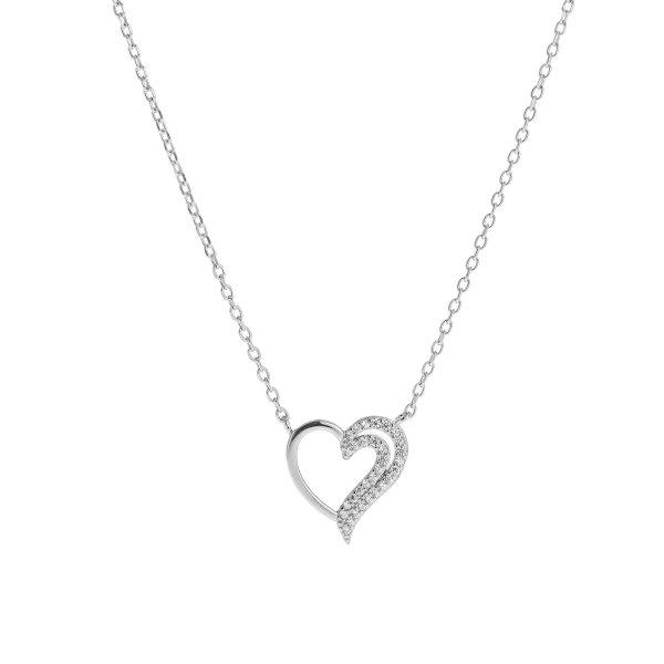 AGAIN Jewelry Gyengéd ezüst nyaklánc Szív AJNA0015
(lánc, medál)