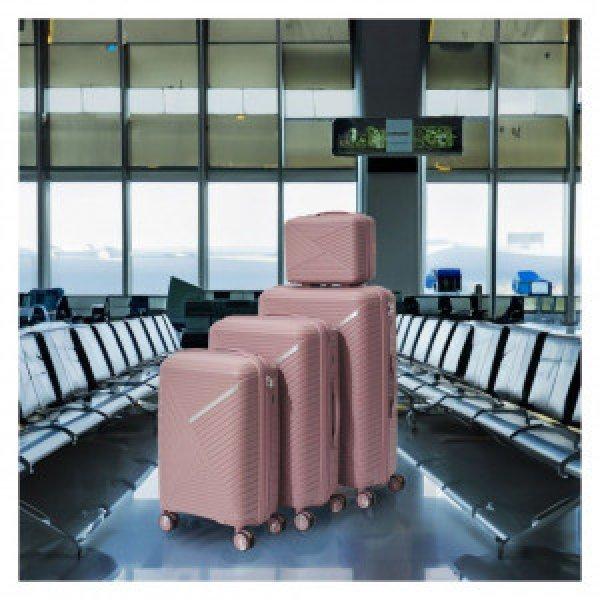 Chicago rózsaszín bőrönd szett 4 darab VO00292