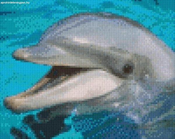 Pixel szett 4 normál alaplappal, színekkel, delfin (804016)