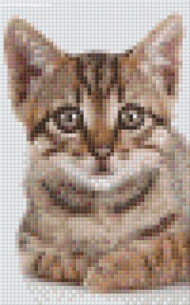 Pixel szett 2 normál alaplappal, színekkel, cica (802104)