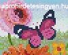 Pixel szett 1 norml alaplappal, sznekkel, pillang (801339